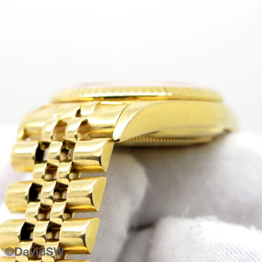 Rolex 16018 Datejust 18K Yellow Gold with Black Dial on Jubilee - Image 6