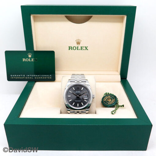 Rolex 126300 Datejust 41 with Slate Stick Dial on Jubilee - Image 2
