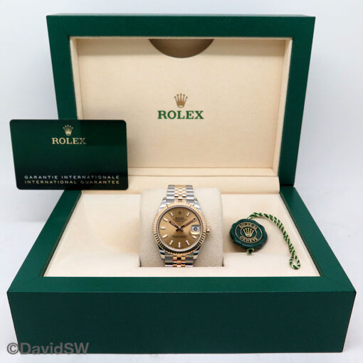 Rolex 278273 Datejust 18K/SS with Champagne Stick Dial on Jubilee - Image 2