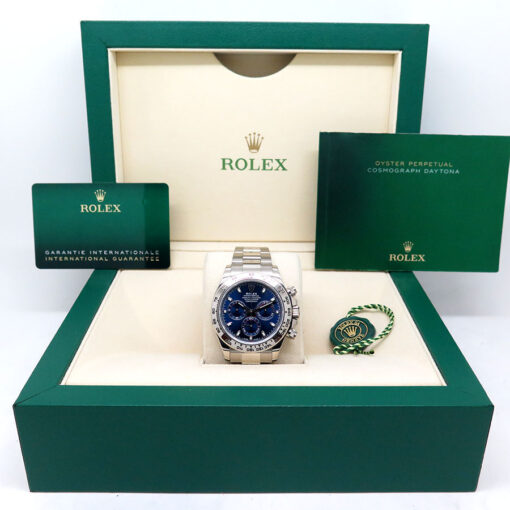 Rolex 116509 Cosmograph Daytona 18K White Gold with Blue Dial - Image 2