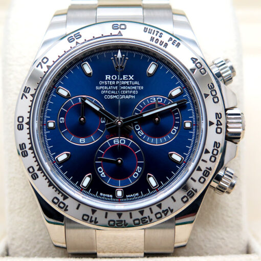 Rolex 116509 Cosmograph Daytona 18K White Gold with Blue Dial - Image 3