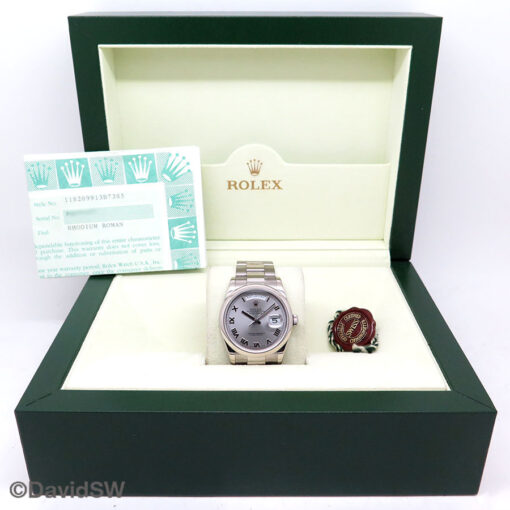 Rolex 118209 Day Date 18K White Gold with Rhodium Roman Dial - Image 2