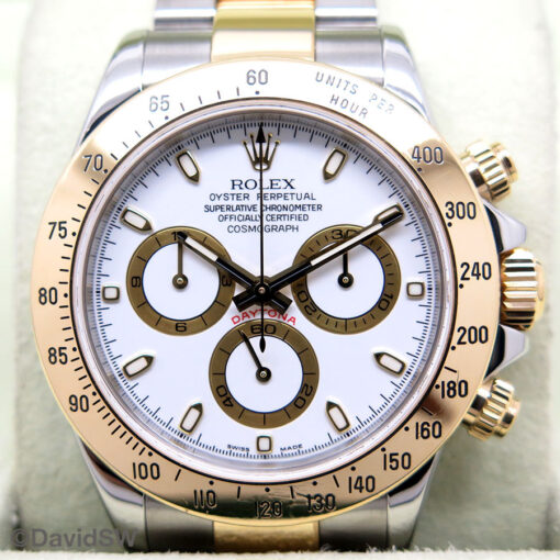 Rolex 116523 Cosmograph Daytona 18K/SS with White Dial - Image 3