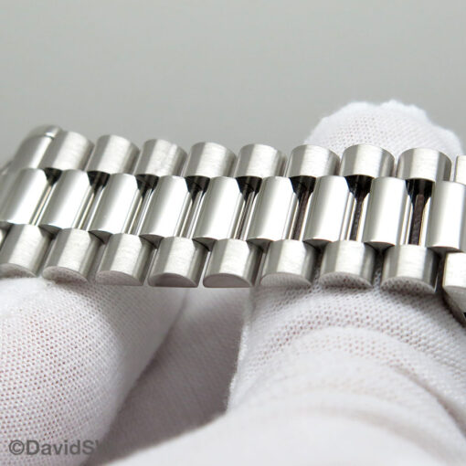 Rolex 118206 Day Date Platinum with Ice Blue Wave Arabic Dial - Image 9