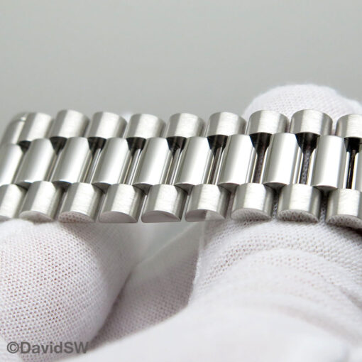 Rolex 118206 Day Date Platinum with Ice Blue Wave Arabic Dial - Image 7