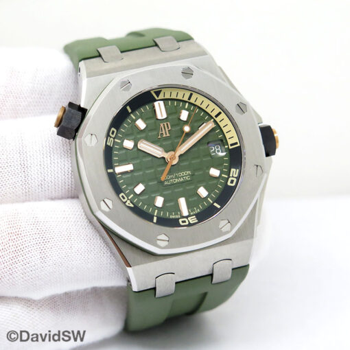 Audemars Piguet 15720ST Royal Oak Offshore Diver with Khaki Green Dial