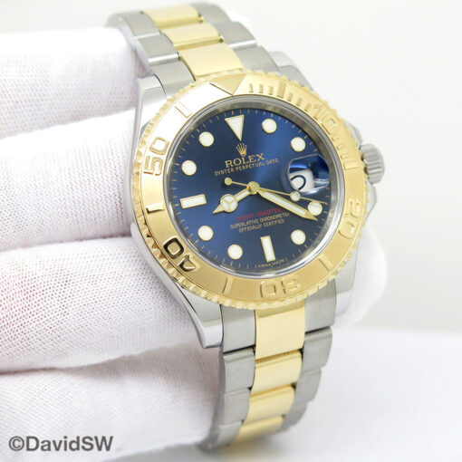 Rolex 16623 Yachtmaster 18K/SS with Blue Dial