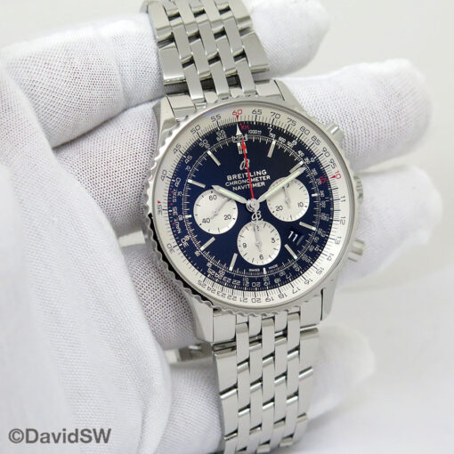Breitling AB0127 Navitimer B01 Chronograph 46mm Black on Bracelet