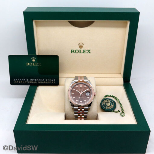Rolex 126331 Datejust 41 18K/SS with Chocolate Diamond Dial on Jubilee - Image 2