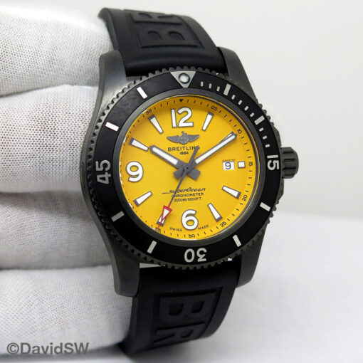 Breitling M17368 Superocean II 46mm Blacksteel Yellow Dial
