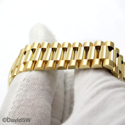 Rolex 128238 Day Date 18K Yellow Gold with Green Ombre Baguette and Diamond Dial - Image 5