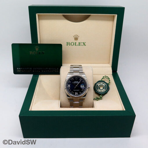 Rolex 126234 Datejust with Aubergine Roman Diamond “VI” and “IX” Dial on Oyster - Image 2