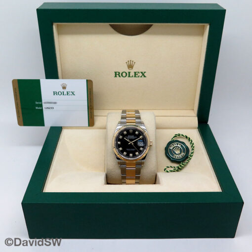 Rolex 126233 Datejust 18K/SS with Black Diamond Dial on Oyster - Image 2