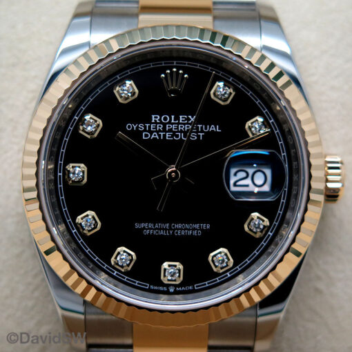 Rolex 126233 Datejust 18K/SS with Black Diamond Dial on Oyster - Image 3