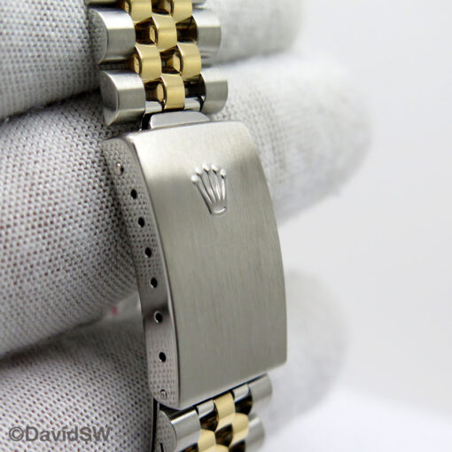 Rolex 16233 Datejust 18K/SS with White Roman Dial on Jubilee - Image 7