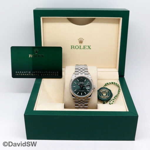 Rolex 126234 Datejust with Mint Green Dial on Jubilee - Image 2