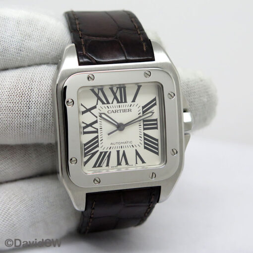 Cartier W20073X8 Santos 100 Silver Automatic