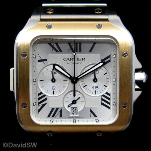Cartier W2SA0008 Santos de Cartier 18K/SS Chronograph - Image 3