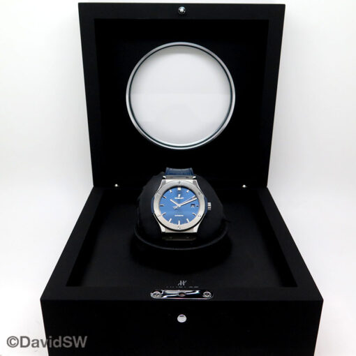 Alternative view of Hublot Classic Fusion 42mm Titanium with Blue Dial