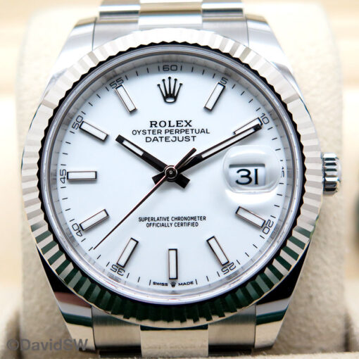 Rolex 126334 Datejust 41 with White Stick Dial on Oyster - Image 3