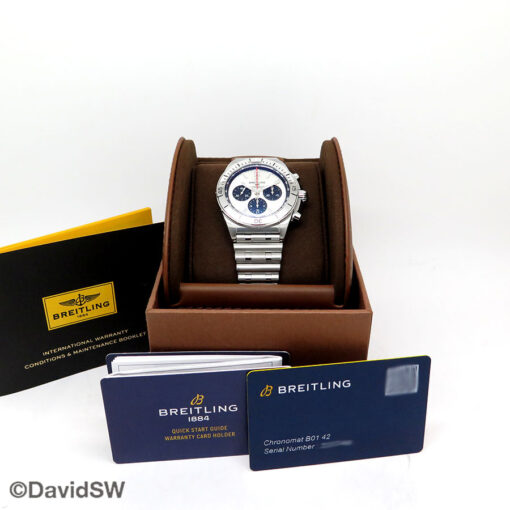 Alternative view of Breitling AB0134 Chronomat B01 42mm with Silver Dial