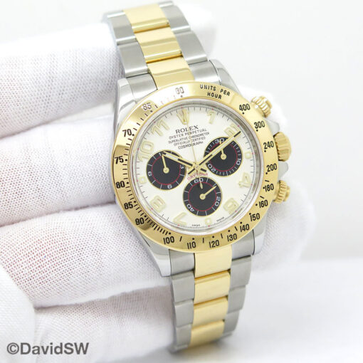 Rolex 116523 Cosmograph Daytona 18K/SS with Ivory Arabic Dial
