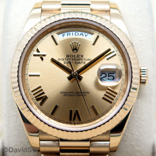Rolex 228238 Day Date 40 18K Yellow Gold with Champagne Roman Dial - Image 3