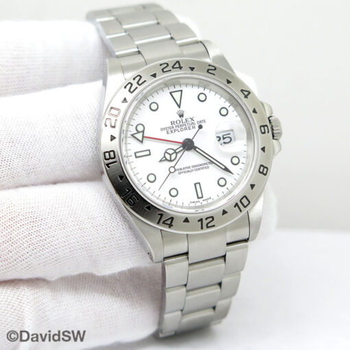 Rolex 16570 Explorer II with White Dial