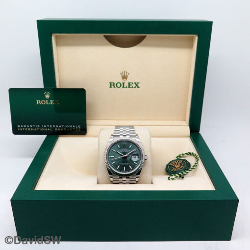 Rolex 126234 Datejust with Mint Green Dial on Jubilee - Image 2