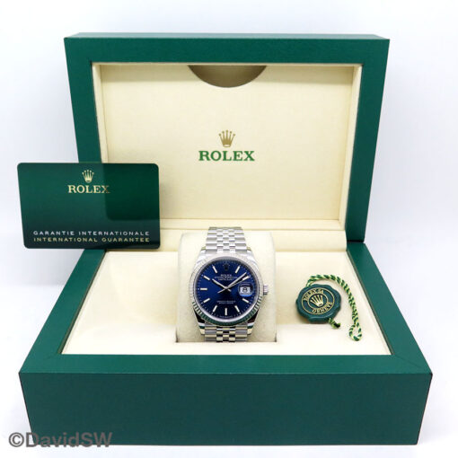 Rolex 126234 Datejust with Blue Stick Dial on Jubilee - Image 2