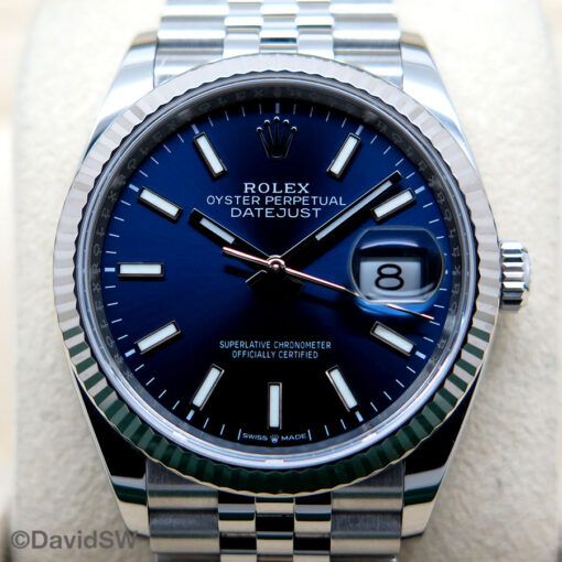 Rolex 126234 Datejust with Blue Stick Dial on Jubilee - Image 3