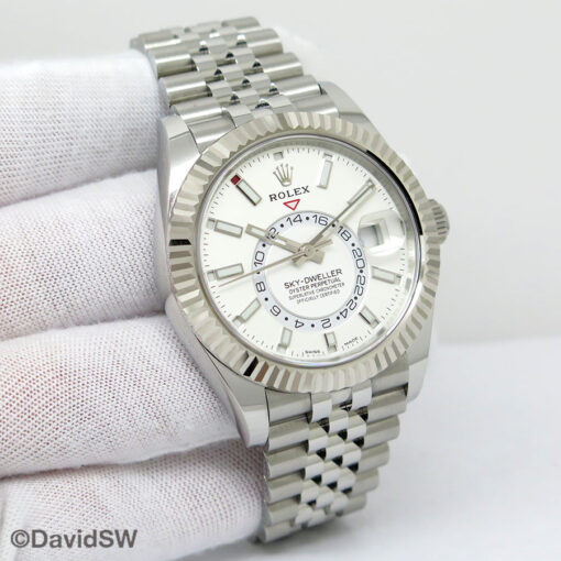 Rolex 326934 Skydweller with White Dial on Jubilee