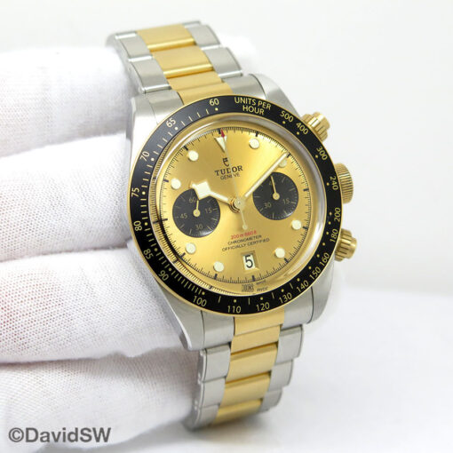 Tudor 79363N Black Bay Chronograph S&G 18K/SS with Champagne Dial