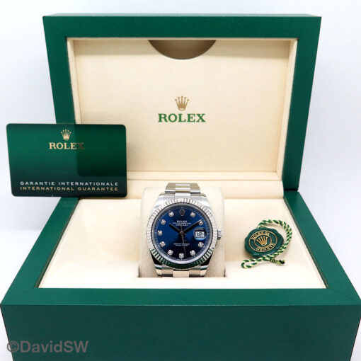 Rolex 126334 Datejust 41 with Blue Diamond Dial on Oyster - Image 2