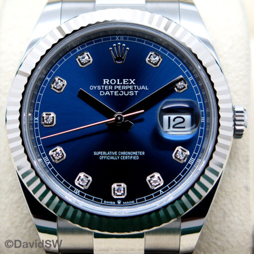 Rolex 126334 Datejust 41 with Blue Diamond Dial on Oyster - Image 3