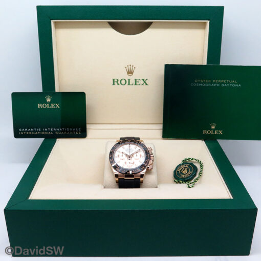 Rolex 116515LN Cosmograph Daytona 18K Rose Gold with Ivory Dial on Oysterflex - Image 2