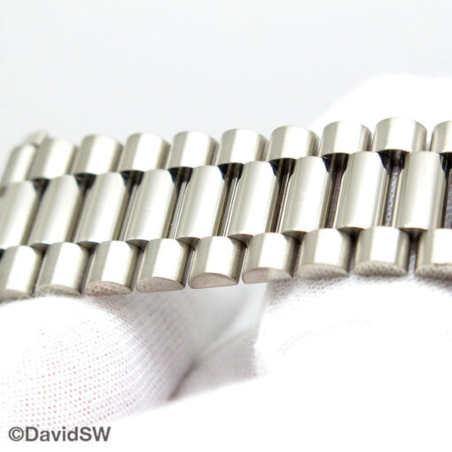 Rolex 228239 Day Date 40 18K White Gold with Pave Diamond & Sapphire Dial - Image 8