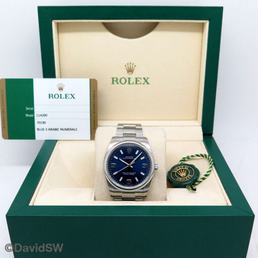 Rolex 114200 Oyster Perpetual with Blue Dial - Image 2