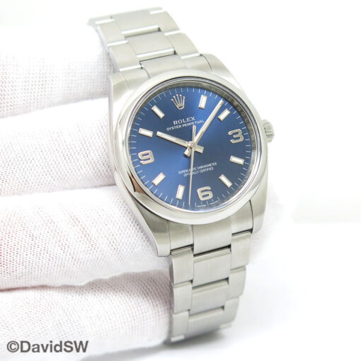 Rolex 114200 Oyster Perpetual with Blue Dial