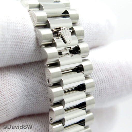Rolex 228206 Day Date 40 Platinum with Ice Blue Baguette Diamond Dial - Image 7