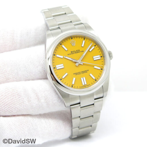Rolex 124300 Oyster Perpetual 41mm with Yellow Dial