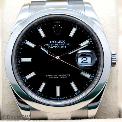 Rolex 126300 Datejust 41 with Black Stick Dial on Oyster - Image 3