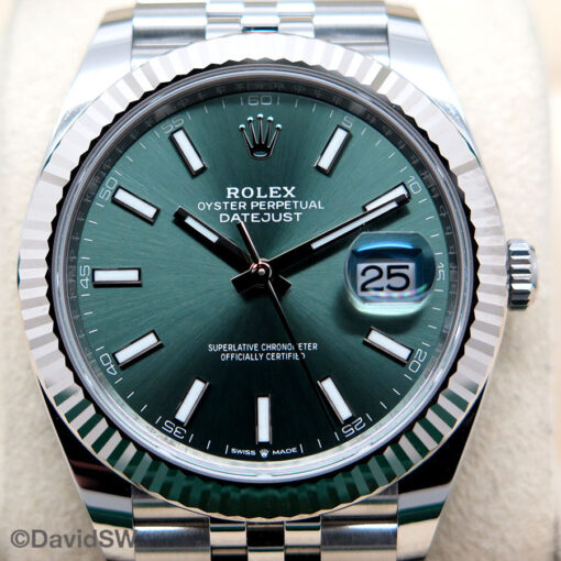 Rolex 126334 Datejust 41 with Mint Green Dial on Jubilee - Image 3