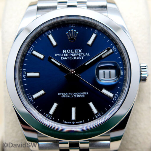 Rolex 126300 Datejust 41 with Blue Stick Dial on Jubilee - Image 3