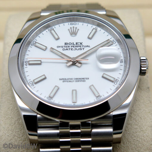 Rolex 126300 Datejust 41 with White Stick Dial on Jubilee - Image 3