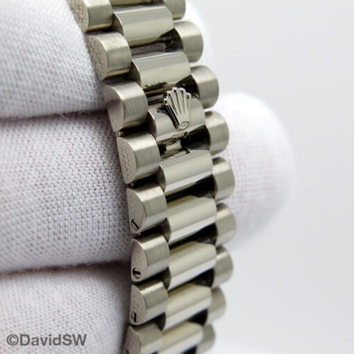 Rolex 218239 Day Date II 18K White Gold with Black Roman Dial - Image 7