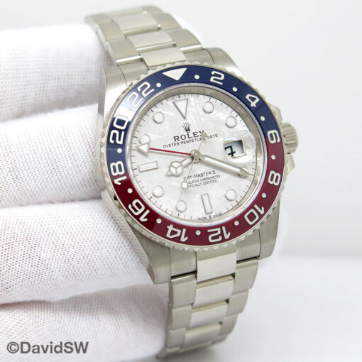 Rolex 126719BLRO GMT Master II 18K White Gold with Meteorite Dial
