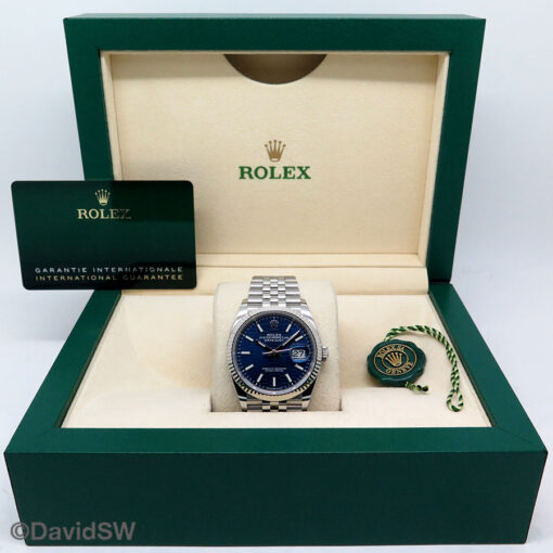 Rolex 126234 Datejust with Blue Fluted Motif Dial on Jubilee - Image 2
