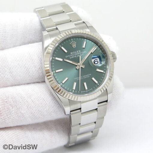 Rolex 126234 Datejust with Mint Green Dial on Oyster