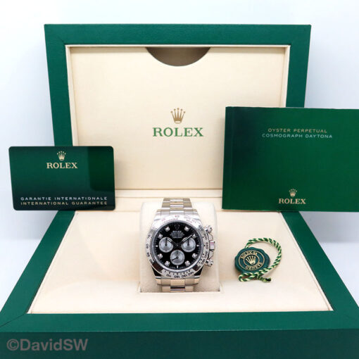 Rolex 126509 Cosmograph Daytona 18K White Gold with Black Diamond Dial - Image 2